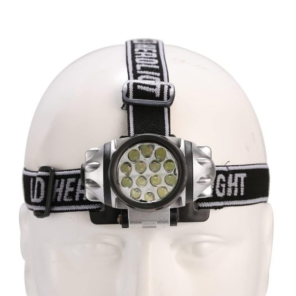 HEAD LAMP 14 LED - Head Protection - Ultra bright LED light, Adjustable heads trap & Inclination Battery,