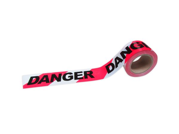 WARNING TAPE DANGER 3" X 100 MTRS - Striking color for high visibility, One side printing DANGER