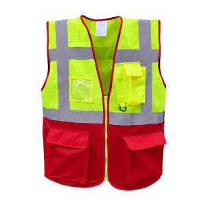 AAA SAFE SAFETY JACKET AAA/SJ-67 – Duo Colored Safety jacket with high visibility reflective tape with zipper