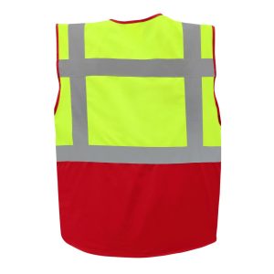 AAA SAFE SAFETY JACKET AAA/SJ-67 – Duo Colored Safety jacket with high visibility reflective tape with zipper