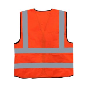 AAA SAFE SAFETY JACKET AAA/SJ-75 – High visibility reflective tape with zipper, Velcro flaps 2 strips, Quality Black Pippin