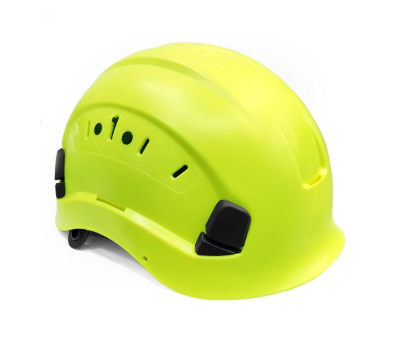 SAFFAS SAFETY HELMET MINING SF-06 - ABS + PC Heavy Duty helmet, ventilated, Textile Harness with Pin wheel Knob adjustable ratchet, Chinstrap adjustable.