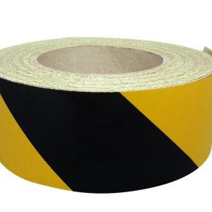 REFLECTING STICKER WARNING 2″ X 45 MTRS – Reflective adhesive warning tapes striped.