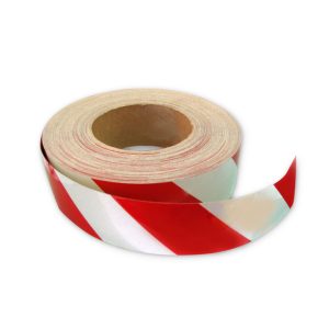 REFLECTING STICKER WARNING 2″ X 45 MTRS – Reflective adhesive warning tapes striped.