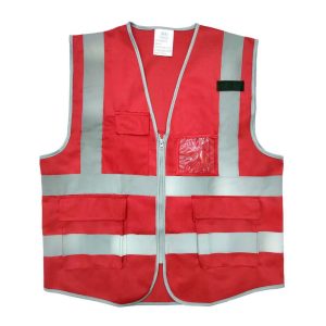 AAA SAFE SAFETY JACKET AAA/SJ-76 – High visibility reflective tape with zipper, Velcro flaps 2 strips, Quality Grey Pippin