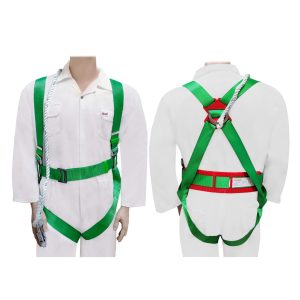 AAA SAFE Safeman- Full Body Safety Harness,  Rope, Adjustable waist, Thigh wrap, Plastic Belt Back support, Scafolding Hook – SBLT-02